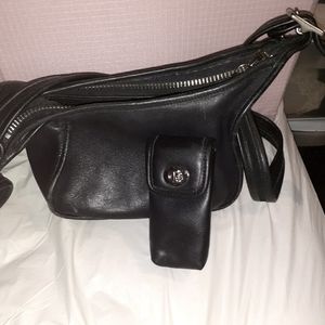 Coach Navy blue leather vintage crossbody purse